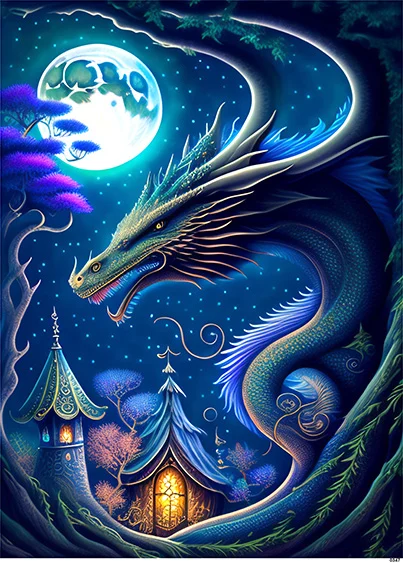 CN0347 papier ryżowy SMOK W MAGICZNYM MIEŚCIE