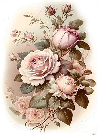 CN000679 papier ryżowy BUKIET RÓŻ