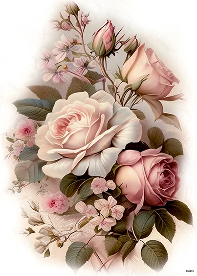 CN000675 papier ryżowy BUKIET RÓŻ
