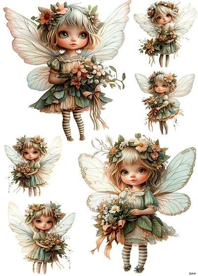 CN22515 papier ryżowy FANTASTYCZNE WRÓŻKI