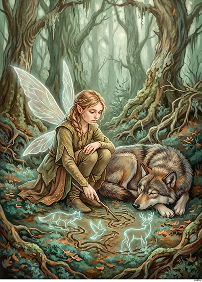 CN22575 papier ryżowy WILK I ELF