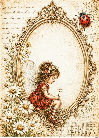 CN22888 papier ryżowy DZIEWCZYNKA WRÓŻKA