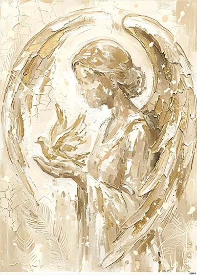 CN22983 papier ryżowy ANIOŁ ARTYSTYCZNY