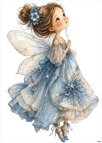 CN23014 papier ryżowy NIEBIESKA WRÓŻKA
