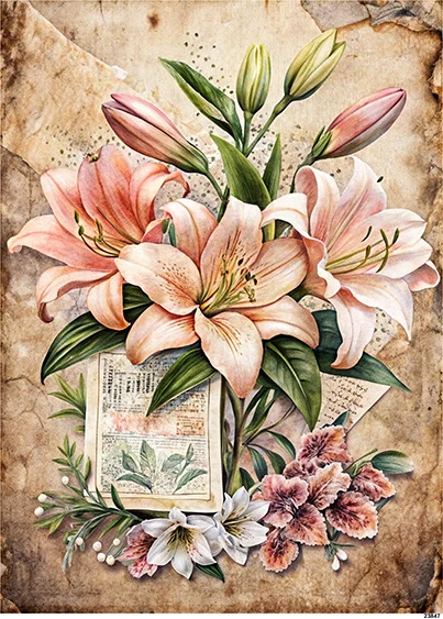 CN23847 papier ryżowy LILIE