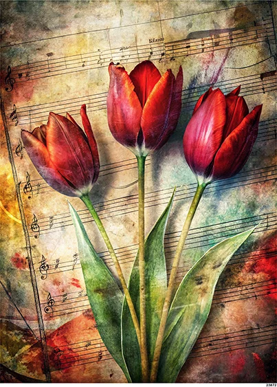 CN23872 papier ryżowy TULIPANY