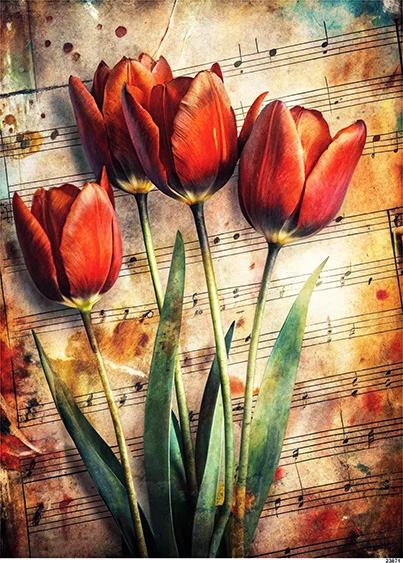 CN23871 papier ryżowy TULIPANY