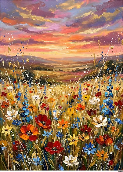 CN23909 papier ryżowy ŁĄKA