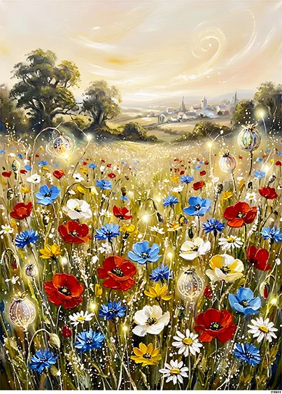 CN23901 papier ryżowy ŁĄKA