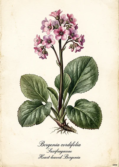 CN24058 papier ryżowy BERGENIA
