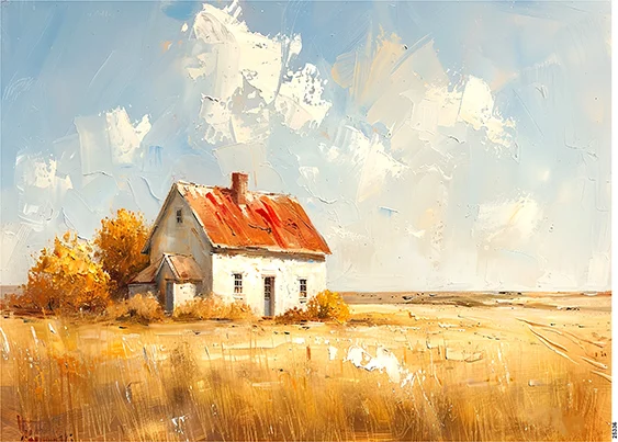 CN25336 papier ryżowy MALOWNICZY DOM