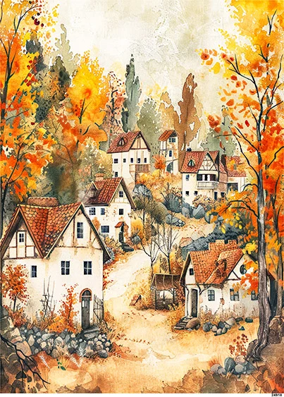 CN24918 papier ryżowy BOGATA WIEŚ