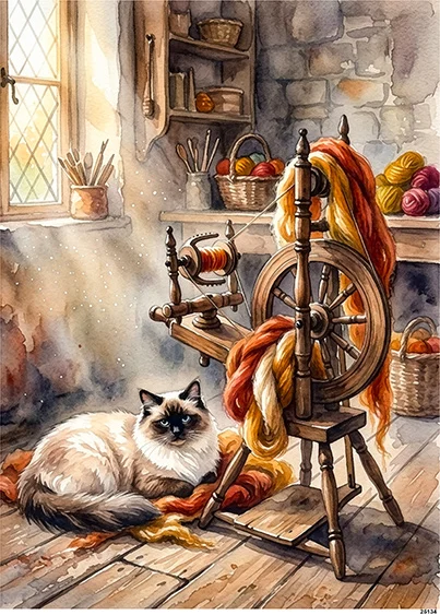 CN25134 papier ryżowy RAGDOLL I WRZECIONO