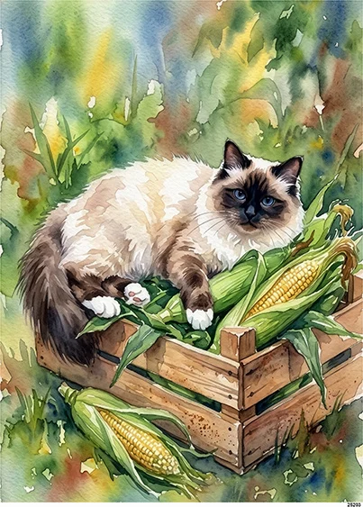 CN25203 papier ryżowy RAGDOLL I KOLBY KUKURYDZY