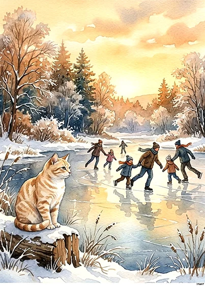 CN25467 papier ryżowy KOCIE ŚWIĘTA