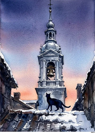 CN25472 papier ryżowy KOCIE ŚWIĘTA