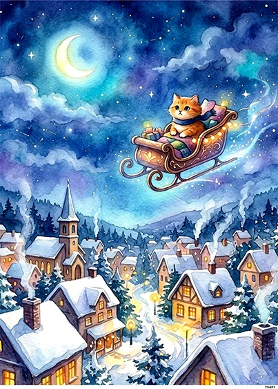 CN25481 papier ryżowy KOCIE ŚWIĘTA