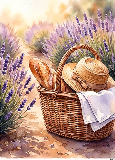 CN24475 papier ryżowy KOSZ PIKNIKOWY