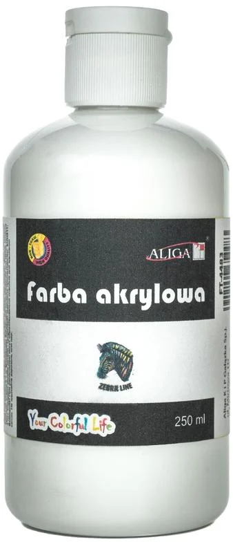 ALG654483 Farba akrylowa BIAŁA 250 ml. Aliga
