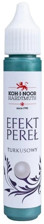 KIN317351 Pisak do zdobień efekt pereł 30 ml turkusowy, Koh I Noor