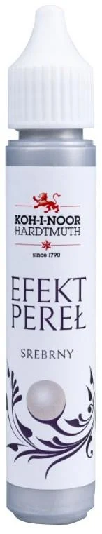 KIN317290 Pisak do zdobień efekt pereł 30 ml srebrny, Koh I Noor