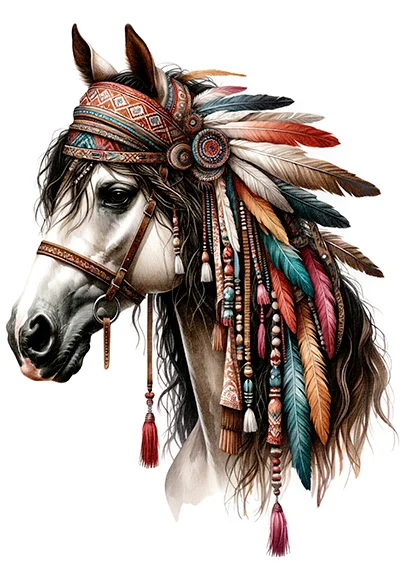 CN0039-A6 Koń Boho