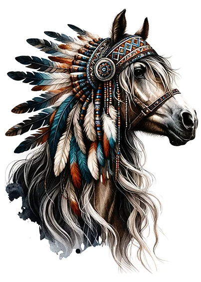 CN0044-A6 Koń Boho