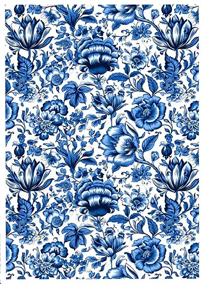 CN1597 Kwiaty Z Delft