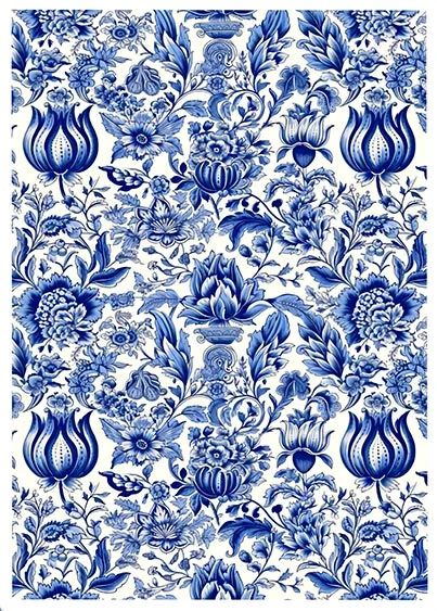CN1599 Kwiaty Z Delft