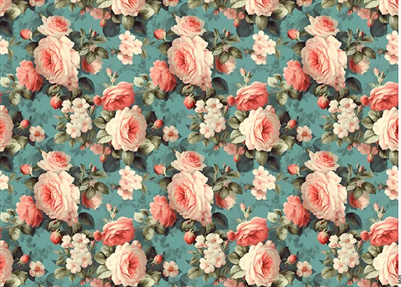 CN6825 Kwiaty Vintage