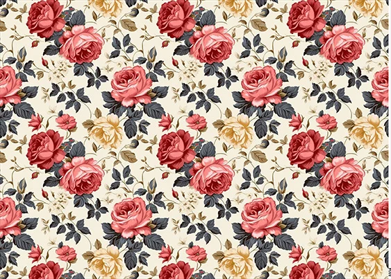 CN6934 Kwiaty Vintage