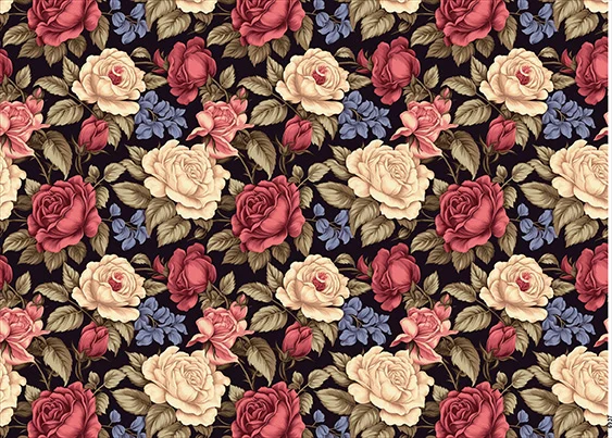 CN6937 Kwiaty Vintage