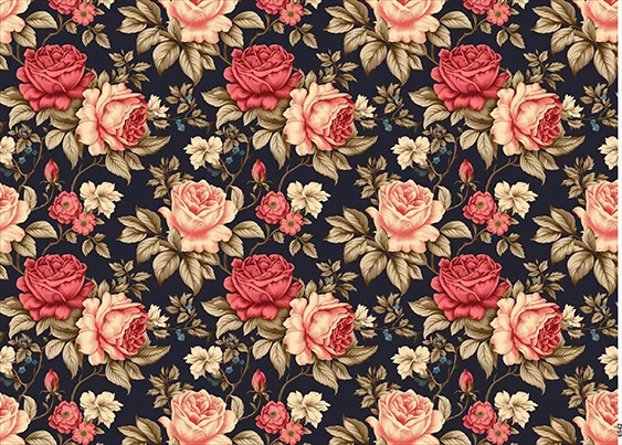 CN6942 Kwiaty Vintage