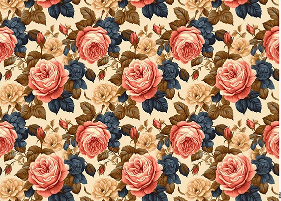 CN6954 Kwiaty Vintage