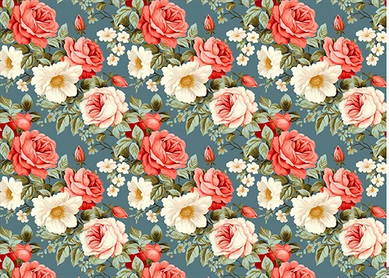 CN6959 Kwiaty Vintage