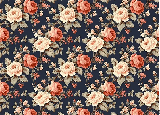 CN6964 Kwiaty Vintage