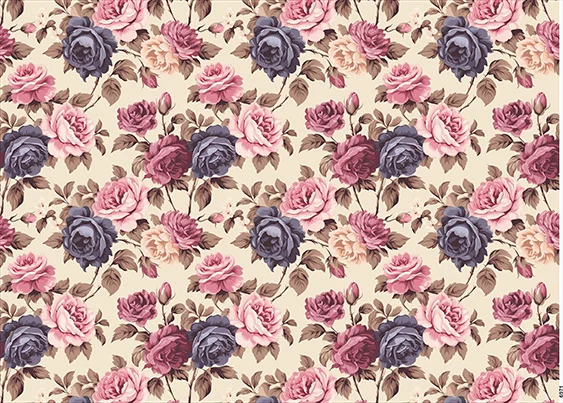 CN6971 Kwiaty Vintage