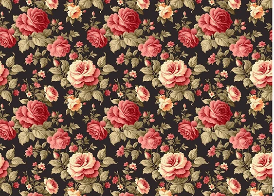 CN6972 Kwiaty Vintage