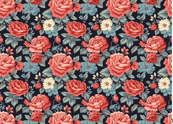 CN6976 Kwiaty Vintage