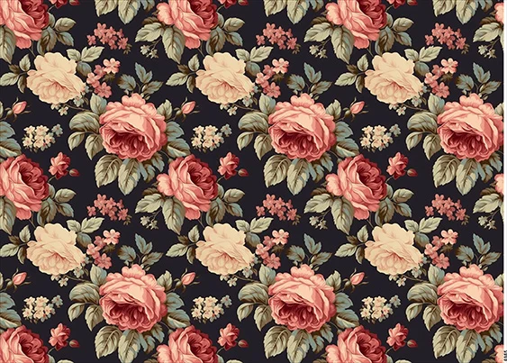 CN6985 Kwiaty Vintage