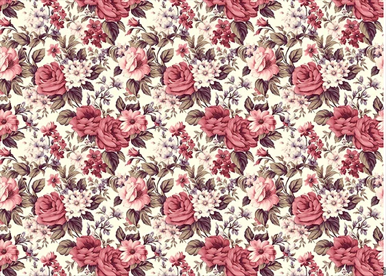 CN6987 Kwiaty Vintage