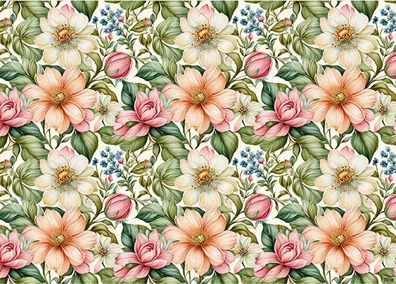 CN7016 Kwiaty Vintage