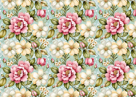 CN7048 Kwiaty Vintage