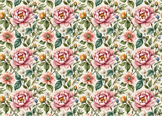 CN7057 Kwiaty Vintage