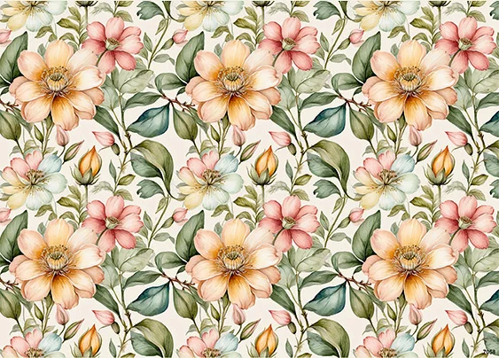 CN7058 Kwiaty Vintage