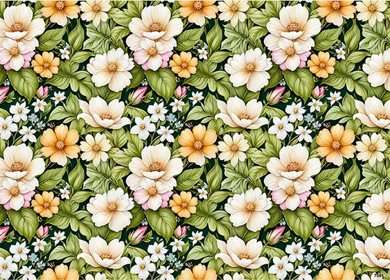 CN7061 Kwiaty Vintage