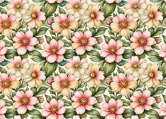 CN7062 Kwiaty Vintage