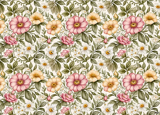 CN7069 Kwiaty Vintage