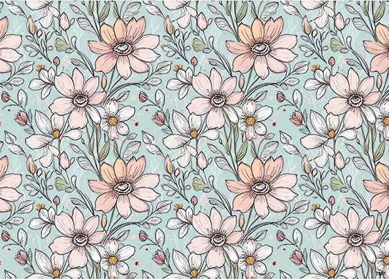 CN7087 Kwiaty Vintage