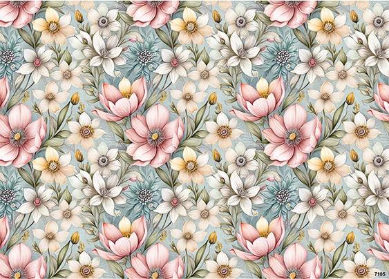 CN7105 Kwiaty Vintage
